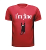 foto 5 Grappig T-shirtje i'm fine gaat goed kat die zich goed vasthoudt