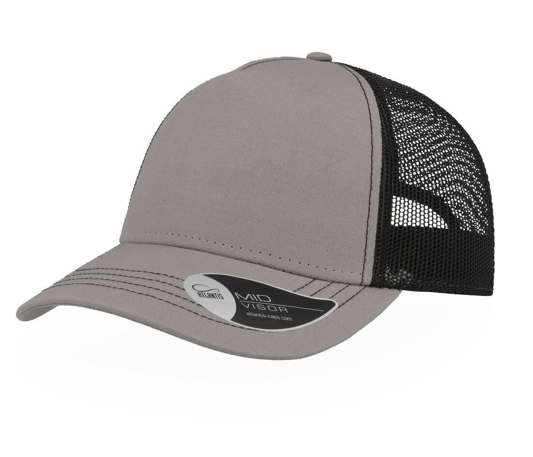 Grijs met zwart Rapper Canvas Trucker Pet