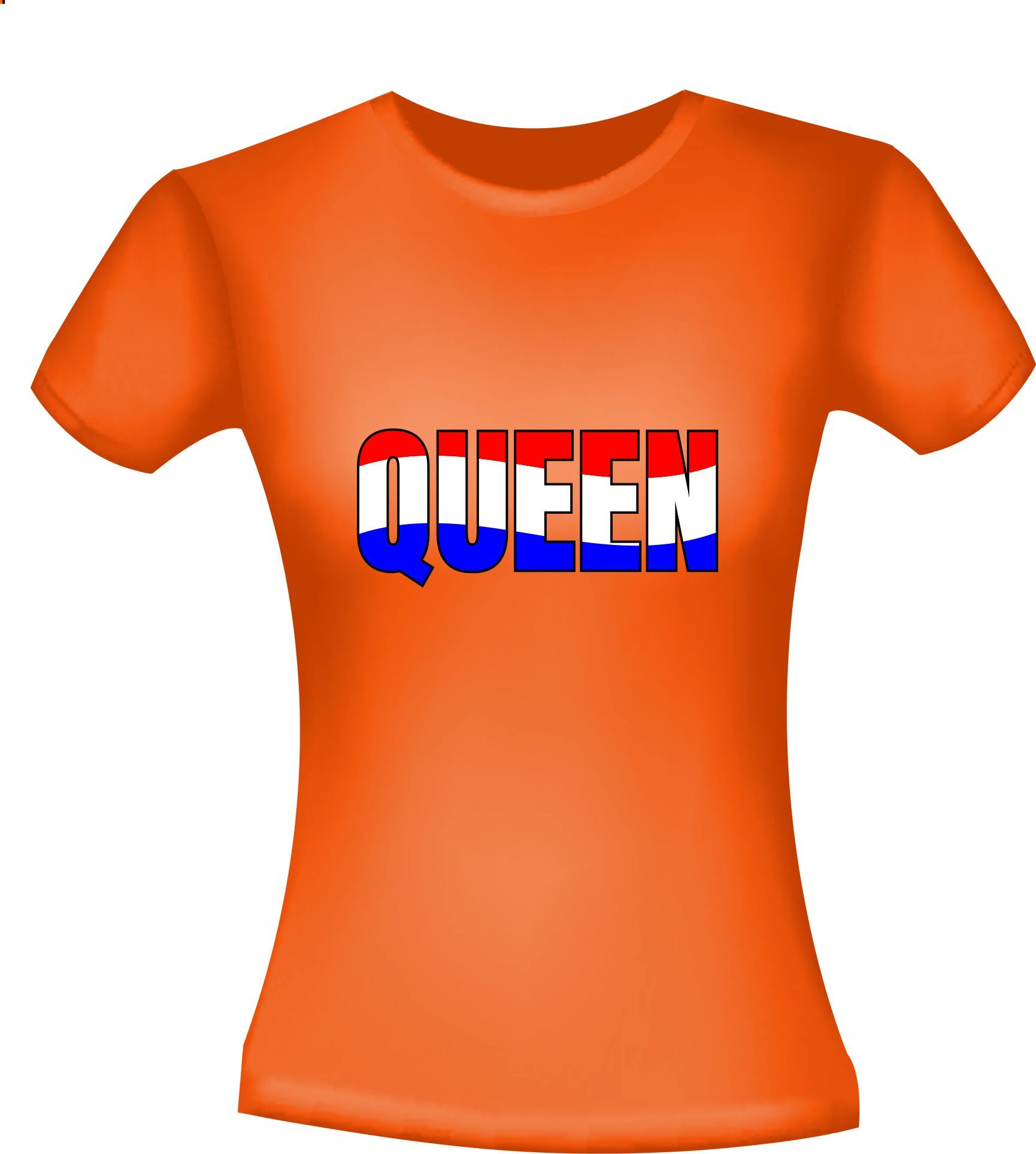 Oranje Koningsdag shirtje QUEEN