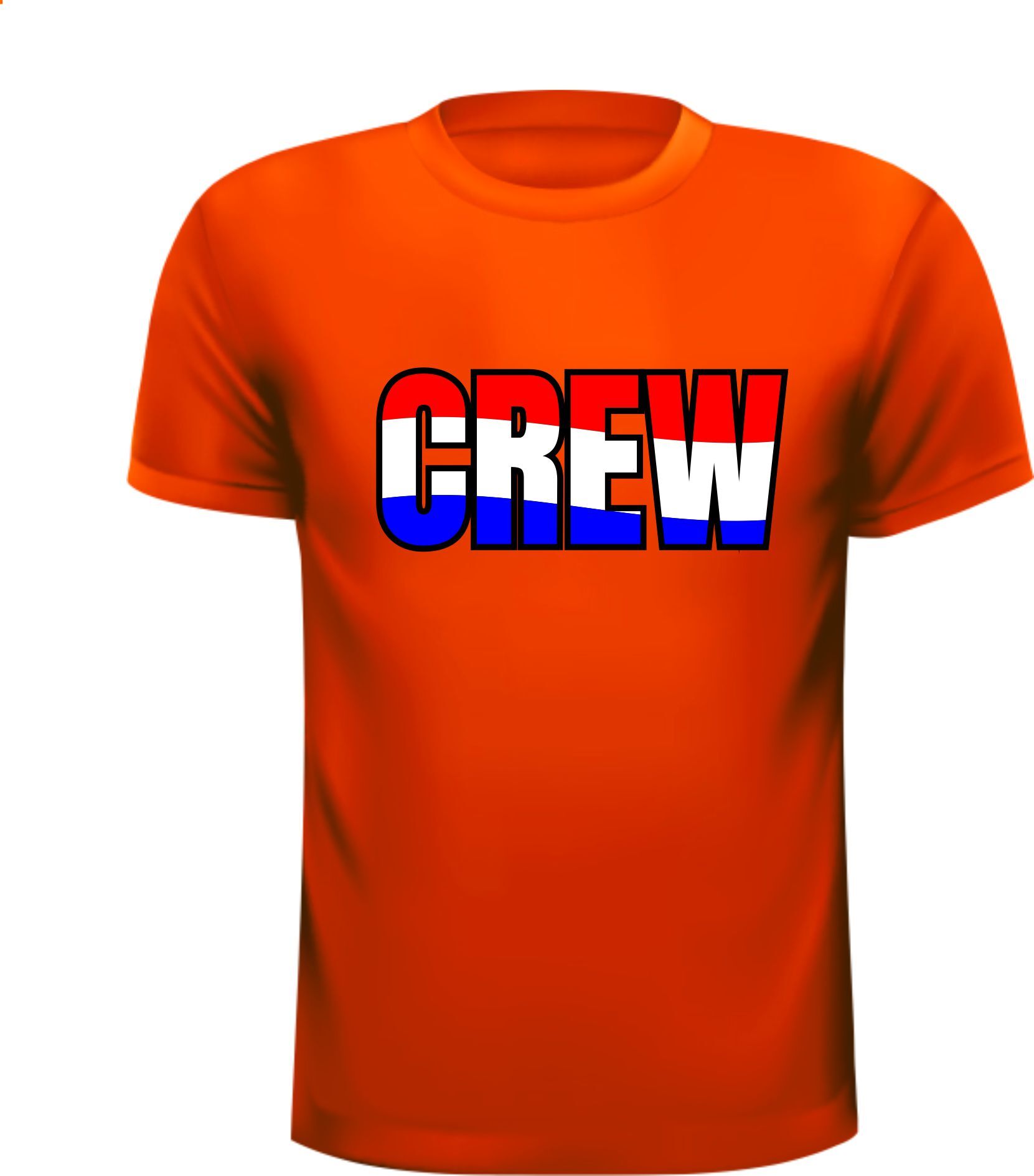 Oranje koningsdag shirtje voor de crew