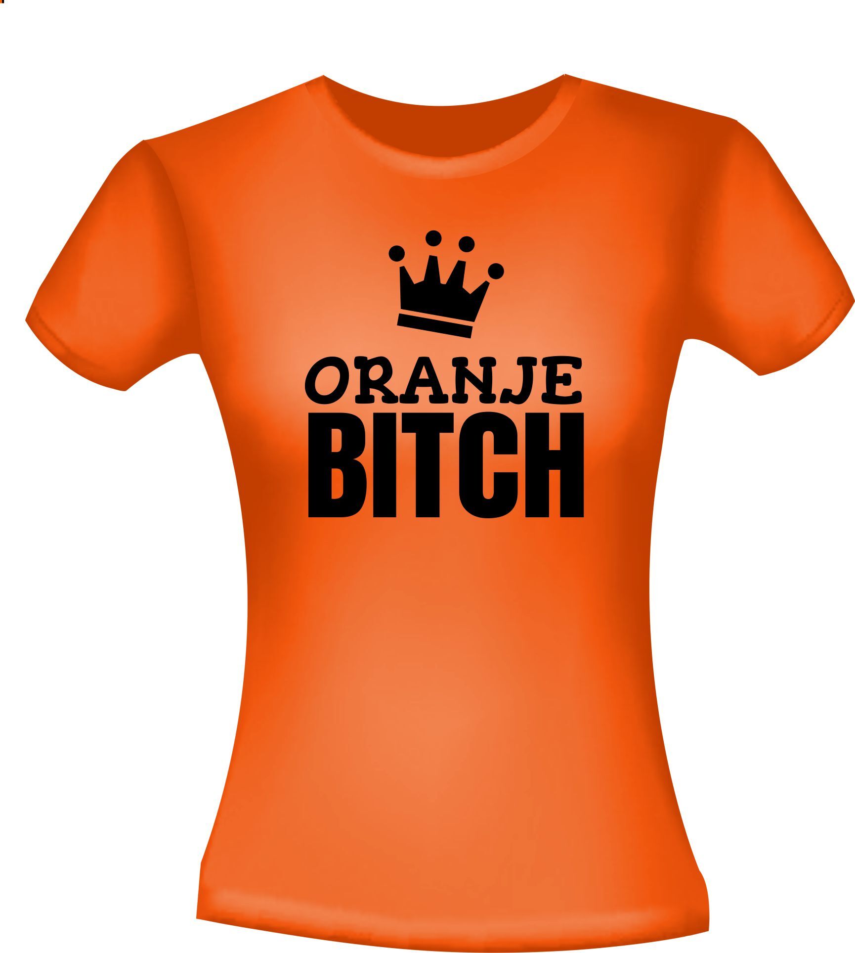 Oranje shirtje voor Koningsdag voor een oranje bitch