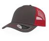 Rapper Canvas Trucker Pet donkergrijs met rood