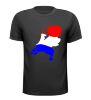 Shirtje Nederland landkaart rood wit blauw kleuren