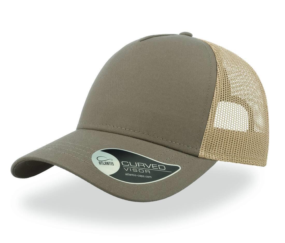 Stoere pet Trucker Cap Rapper Cap Khaki met steen kleur