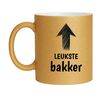 foto 1 Glitter gouden mok voor een leuke bakker