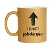 foto 1 Gouden glitter mok voor de leukste podotherapeut