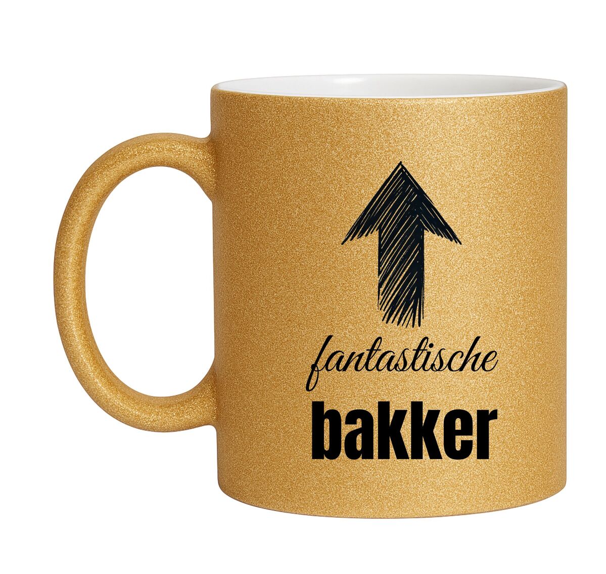Mok voor een fantastische bakker gouden glitter mok