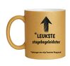 foto 1 Glitter gouden mok voor een stagebegeleidster gekregen van haar favoriete stagaire