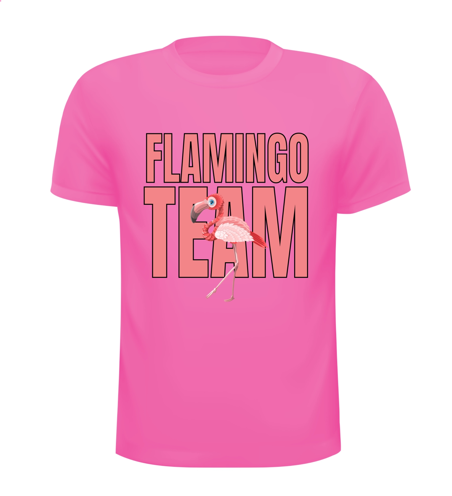 Grappig flamingo shirt voor team flamingo