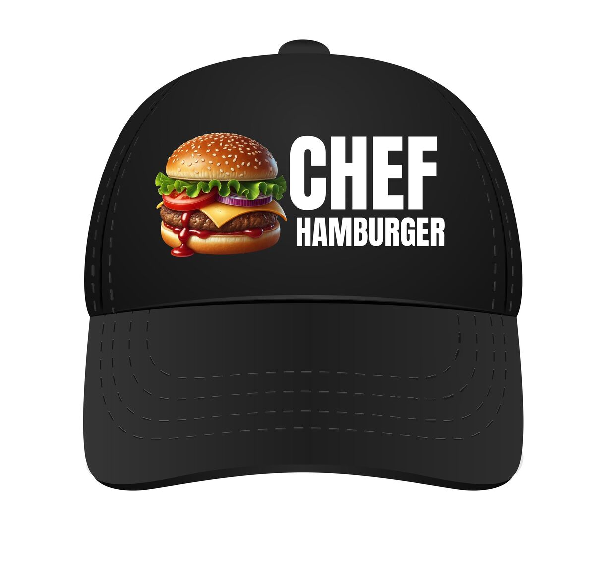 Pet voor chef Hamburger. Liefhebber van Hamburgers