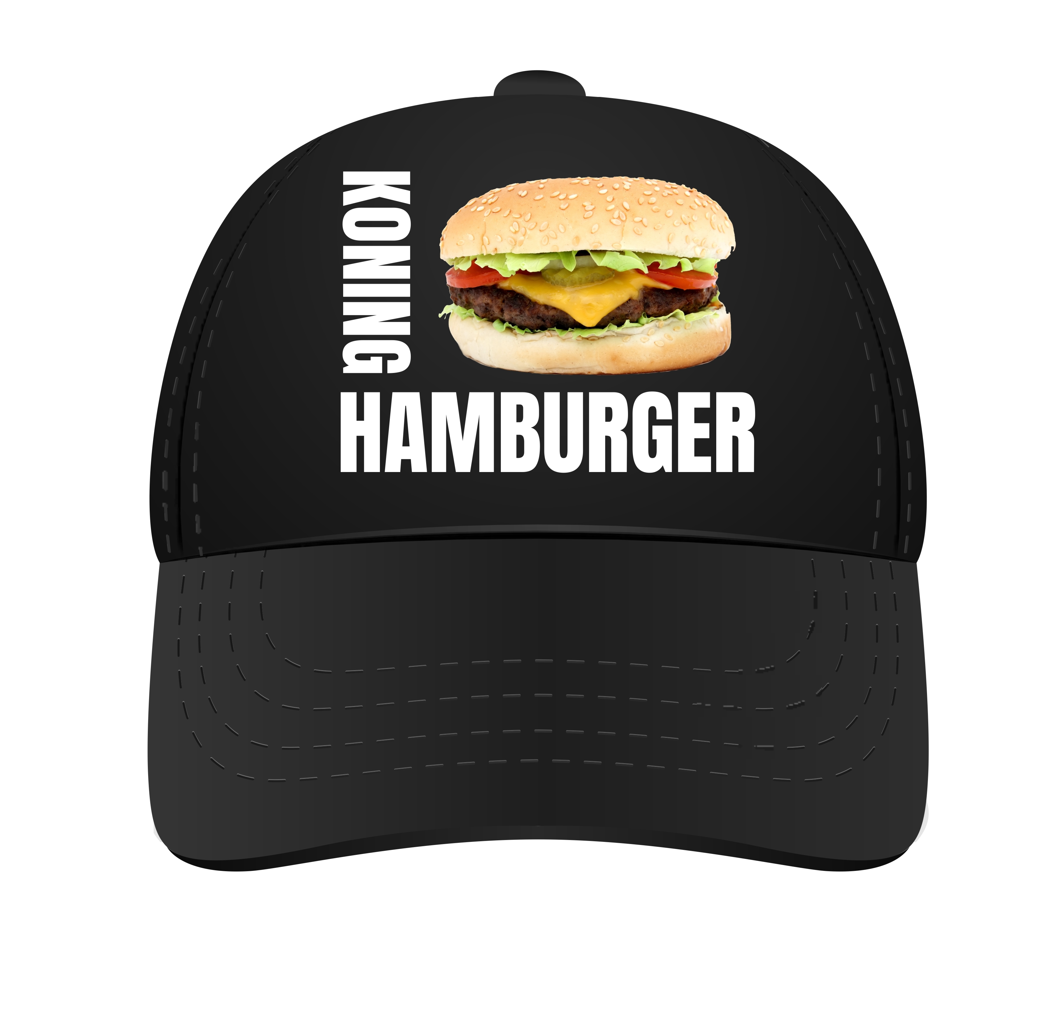 Pet voor de koning van de hamburger