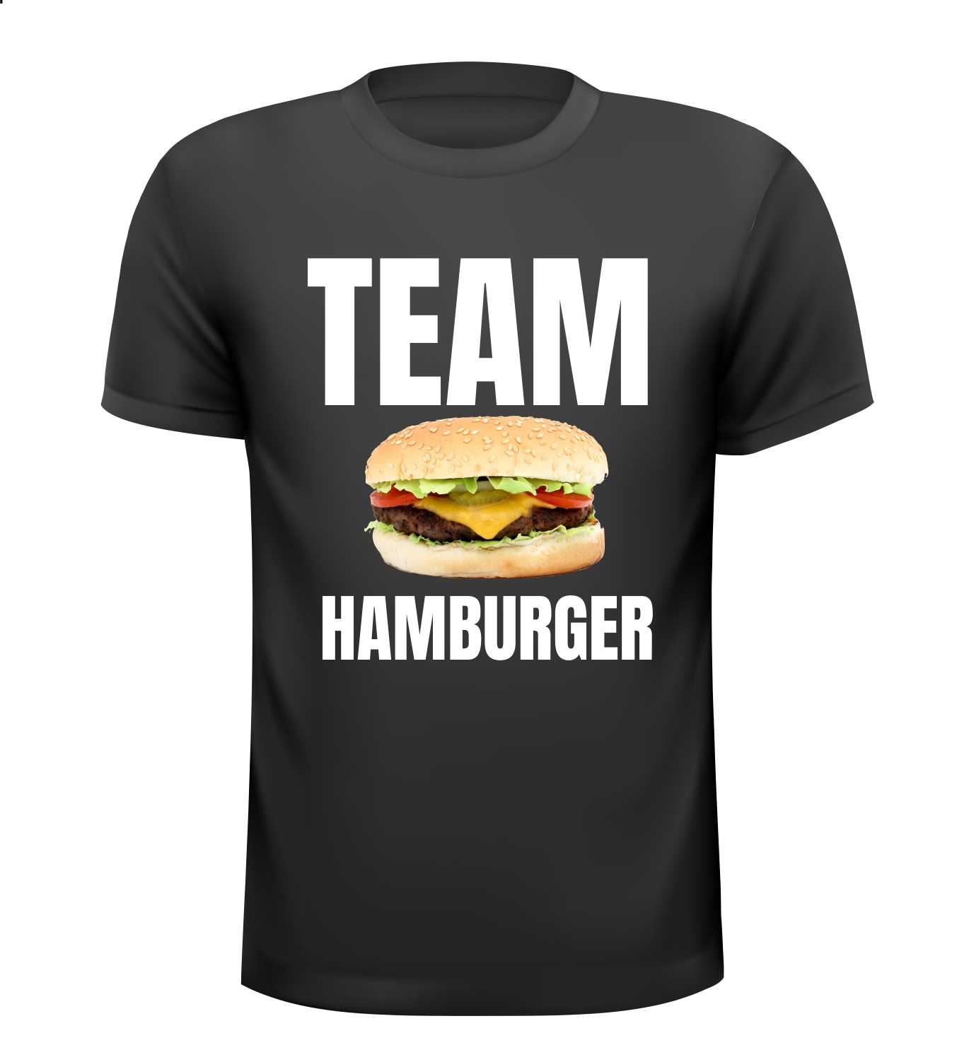 T-shirt voor het Team Hamburger. Het hamburger team