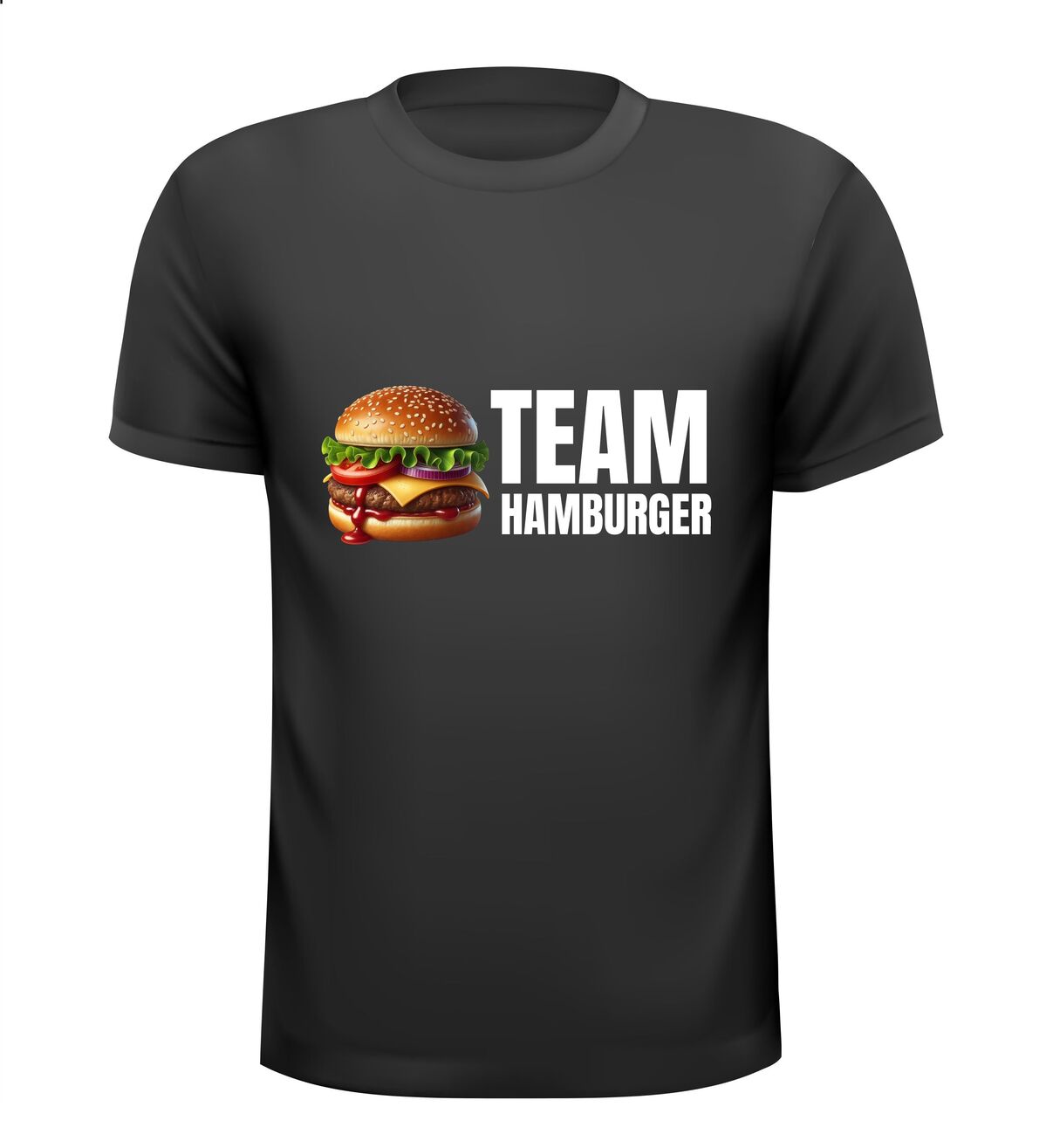 T-shirt voor het Team Hamburger. Het hamburger team