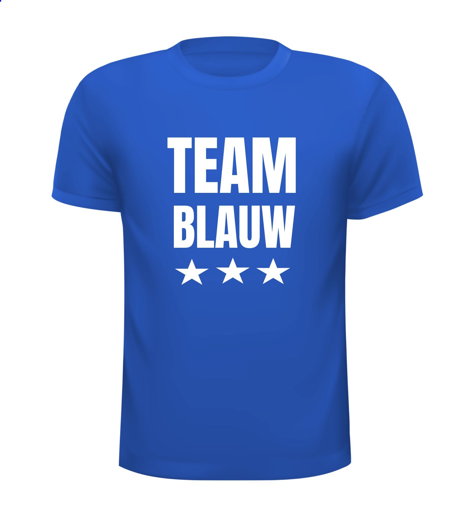 T-shirtje voor Team blauw.
