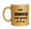 foto 1 Beker met gouden glitters voor een boswachter van goud