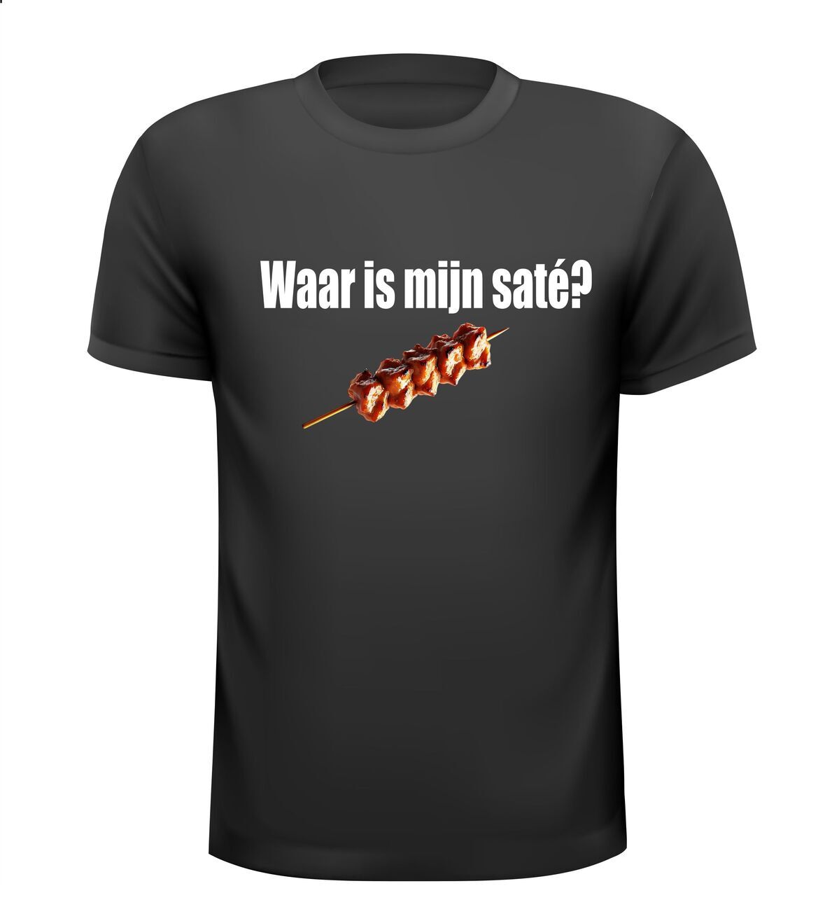 Waar is mijn sate? T-shirt grappig leuk BBQ T-shirt