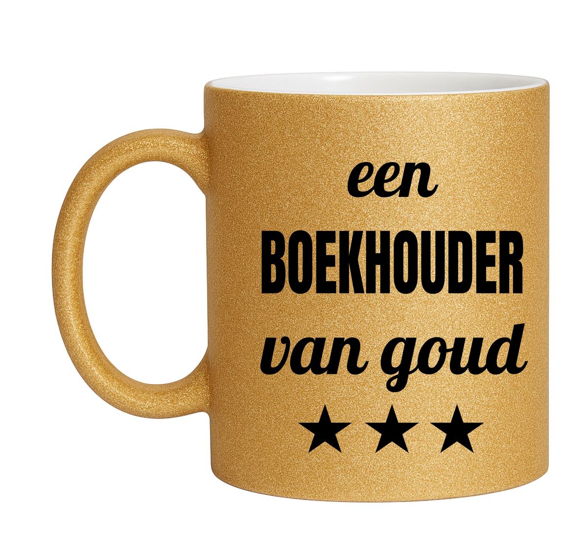 Beker goud met glitters voor een boekhouder van goud