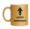 foto 1 Glitter gouden beker voor een leuke commissaris de leukste