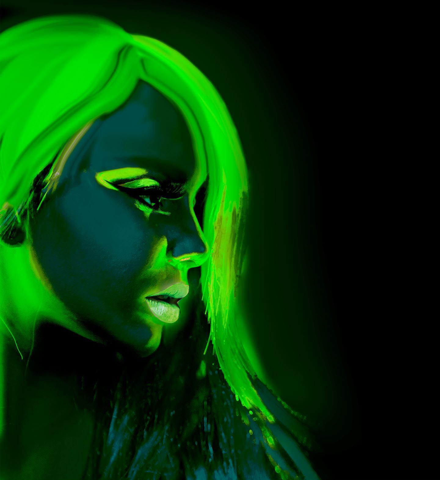 Aqua make-up in tube 30ml, neon groen