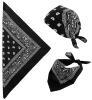 foto 4 Bandana 55x55, zwart stoere cowboy bandana