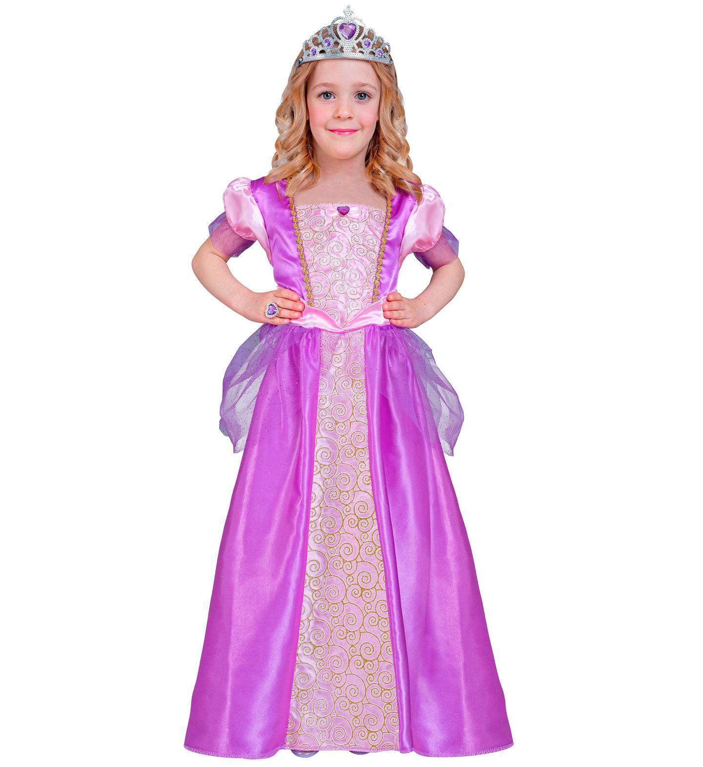 Betoverende kinder prinsessen jurk kleur paars voor een echte kleine prinses