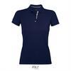 Dames polo donkerblauw korte mouw te bedrukken