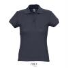 Dames polo donkerblauw korte mouw
