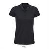 Dames polo donkerblauw Regular Fit model biologisch katoen