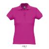 Dames polo fuchsia korte mouw