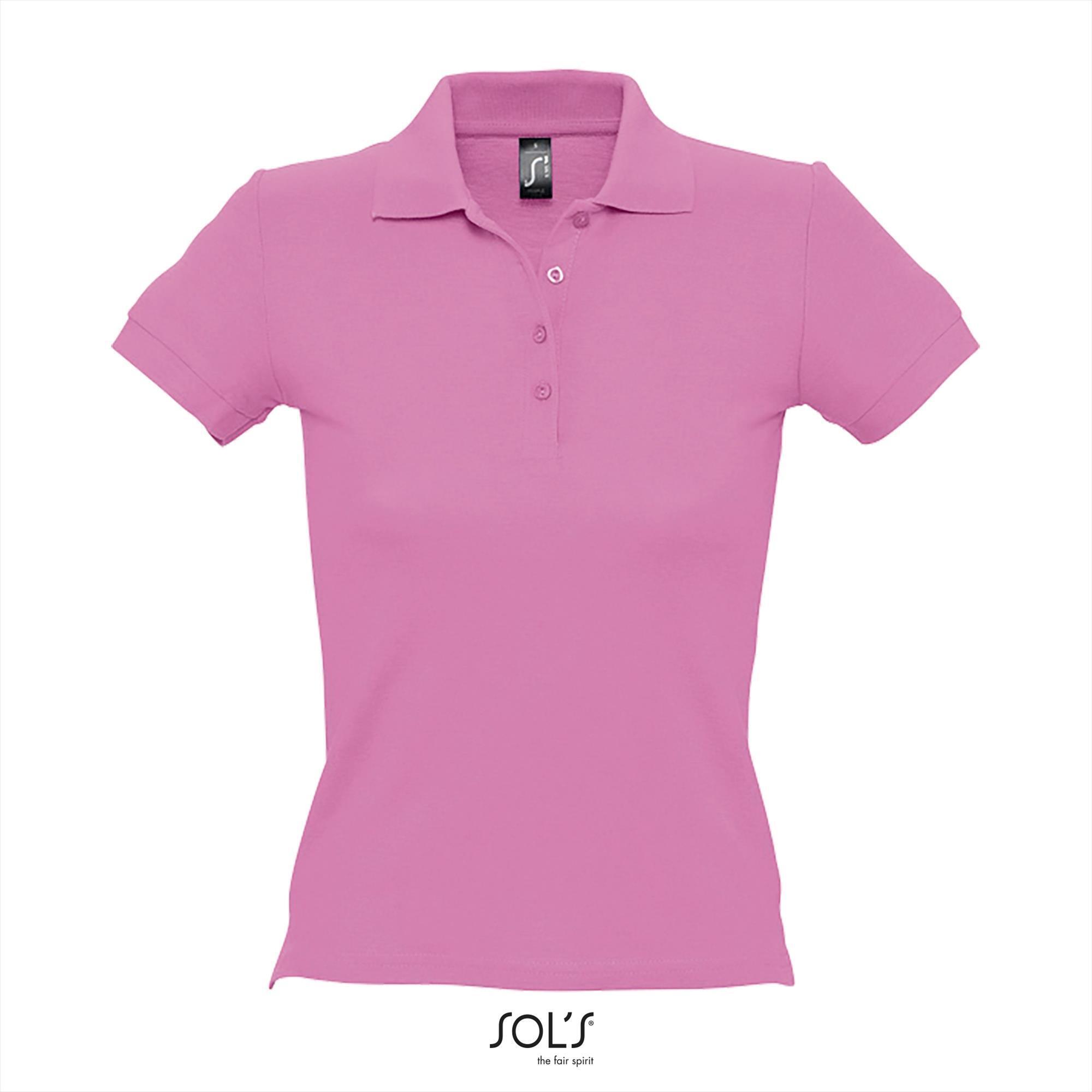 Dames polo orchidee roze korte mouw Vrouwelijke polo