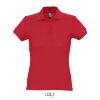Dames polo rood korte mouw
