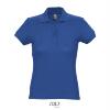 Dames polo royal blauw korte mouw