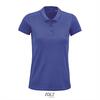 Dames polo royal blauw Regular Fit model biologisch katoen