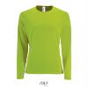 Dames sport T-shirt met lange mouwen neon groen