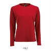 Dames sport T-shirt met lange mouwen rood
