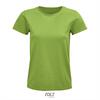 Dames T-shirt appel groen biologisch katoen ronde hals