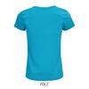 foto 2 Dames T-shirt aqua blauw Ronde hals biologisch katoen