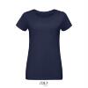 foto 1 Dames T-shirt donkerblauw korte mouw Nauwsluitend zacht