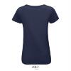 foto 2 Dames T-shirt donkerblauw korte mouw Nauwsluitend zacht