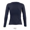 foto 2 Dames T-shirt donkerblauw Lange mouw T-shirt brede ronde hals