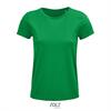 Dames T-shirt kermitgroen Ronde hals biologisch katoen