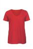 Dames T-shirt met V-hals rood
