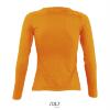 foto 2 Dames T-shirt oranje Lange mouw T-shirt brede ronde hals