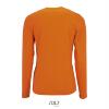 foto 2 Dames T-shirt oranje met lange mouw en ronde hals
