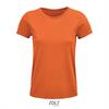 Dames T-shirt oranje Ronde hals biologisch katoen