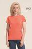foto 5 Dames T-shirt oranje Ronde hals biologisch katoen 