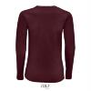 foto 2 Dames T-shirt oxblood rood met lange mouw en ronde hals