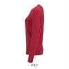 foto 3 Dames T-shirt rood met lange mouw en ronde hals 