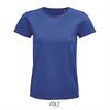 Dames T-shirt royal blauw biologisch katoen ronde hals