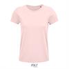 Dames T-shirt roze Ronde hals biologisch katoen